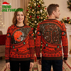Personalized Cleveland Browns Football Helmet Custom Name And Number Ugly Christmas Sweater