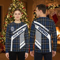 Personalized Dallas Cowboys Plaid Diagonal Stripe Custom Name Sweater