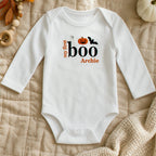 Personalized First Halloween Baby Bodysuit - Embroidered Name with Pumpkin Patch One-Piece, First Fall Season Gift