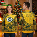 Personalized Green Bay Packers G Logo Custom Name And Number Ugly Christmas Sweater