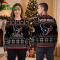 Personalized Houston Texans Bull Logo Custom Name Ugly Christmas Sweater