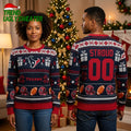 Personalized Houston Texans Helmet And Football Custom Name And Number Ugly Christmas Sweater