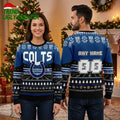 Personalized Indianapolis Colts Football Field Custom Name And Number Ugly Christmas Sweater