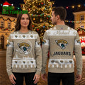 Personalized Jacksonville Jaguars Leaping Jaguar Custom Name Ugly Christmas Sweater