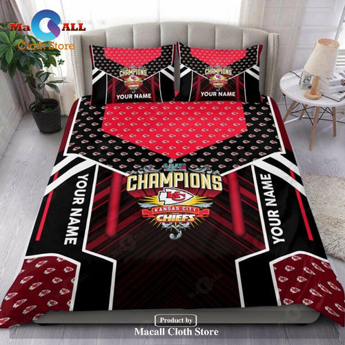 Personalized Kansas City Chiefs Champions Bedding Sets, Bedroom Sets LIMITED EDITION
