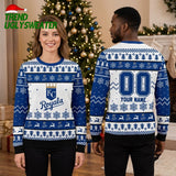 Personalized KC Royals Snowflake Custom Name And Number Ugly Christmas Sweater