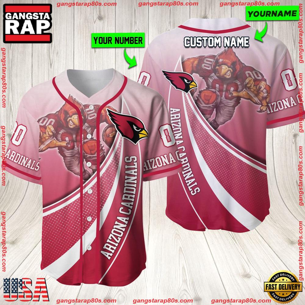 NFL Custom Name Number Arizona Cardinals Mascot Football Baseball Jersey Shirt