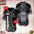 NFL Custom Name Number Las Vegas Raiders Baseball Jersey