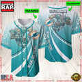 NFL Custom Name Number Miami Dolphins Mascot Football New Design Baseball Jersey Shirt