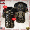 NFL Custom Name Number New Orleans Saints Baseball Jersey