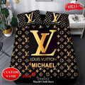 Personalized Name LV Luxury Bedding Bedding Sets Duvet Cover Bedroom Luxury Brand Bedding Bedroom