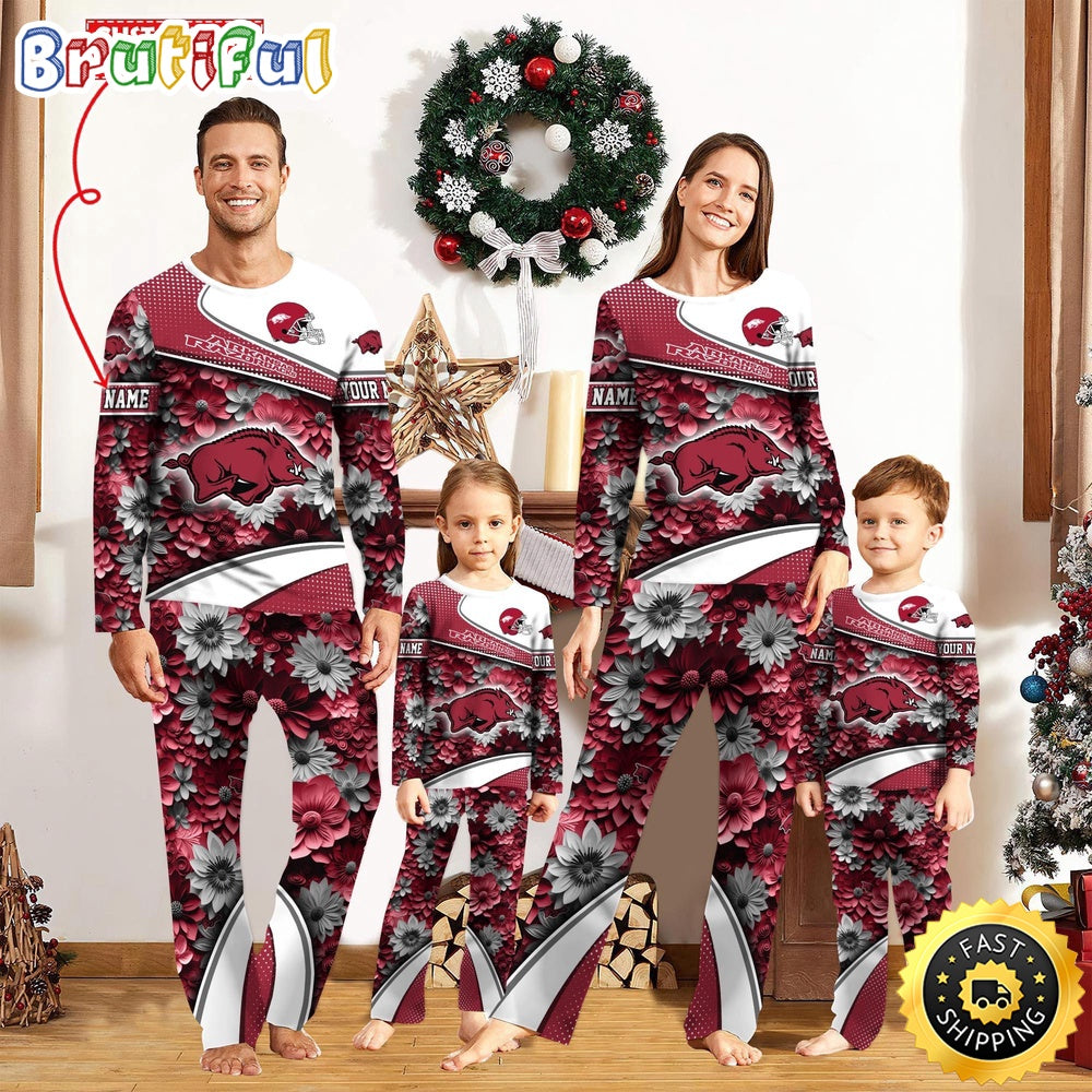 Personalized NCAA Arkansas Razorbacks Pajamas For Family Pajamas Sport Fans