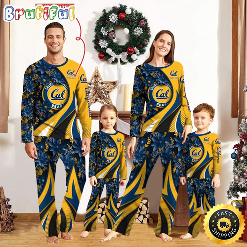 Personalized NCAA California Golden Bears Pajamas Flower For Sport Family