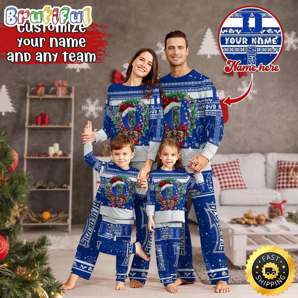 Personalized NCAA Duke Blue Devils Pajamas Christmas Pajamas For Sports Fan