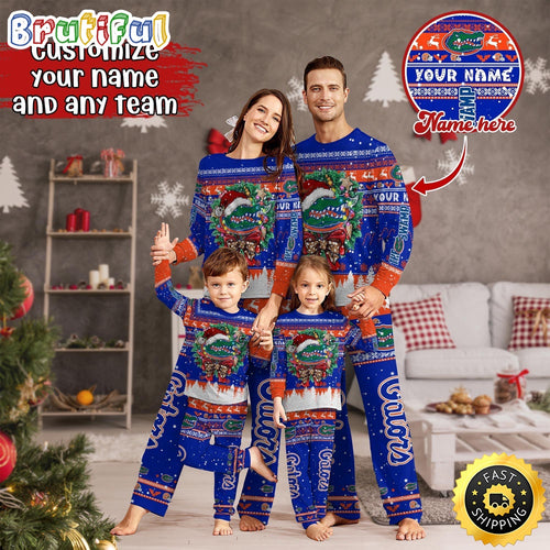 Personalized NCAA Florida Gators Pajamas Christmas Pajamas For Sports Fan