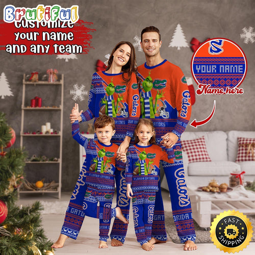 Personalized NCAA Florida Gators Pajamas Xmas For Sport Family