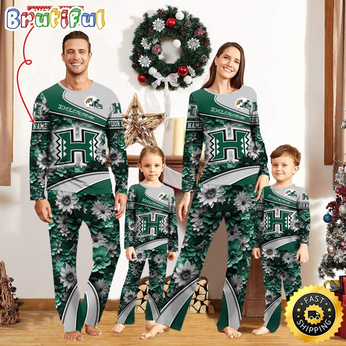 Personalized NCAA Hawaii Rainbow Warriors Pajamas For Family Pajamas Sport Fans