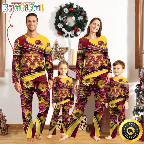 Personalized NCAA Minnesota Golden Gophers Pajamas For Family Pajamas Sport Fans