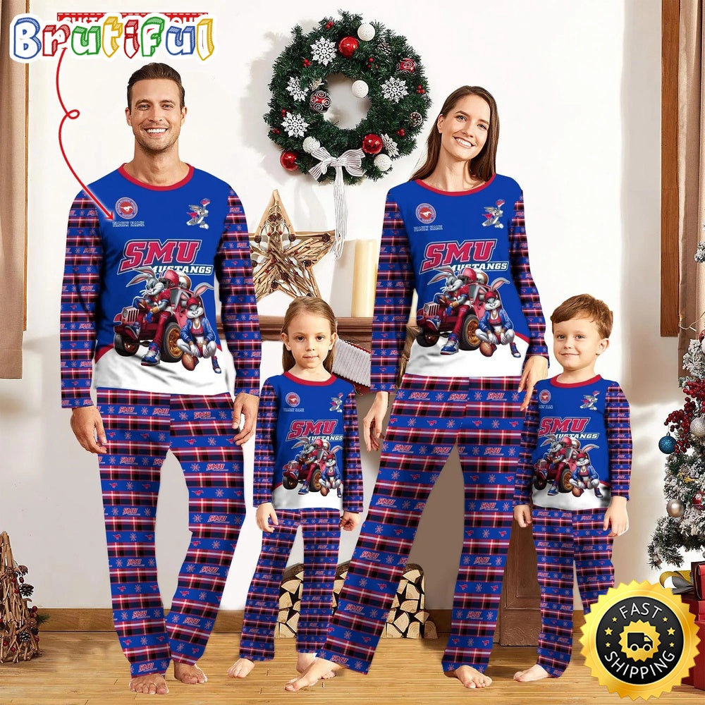 Personalized NCAA SMU Mustangs Pajamas For Family