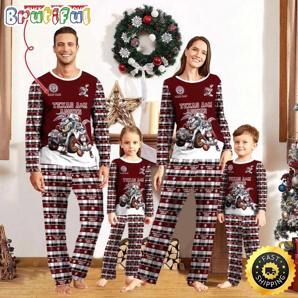 Personalized NCAA Texas A&ampM Aggies Pajamas For Family
