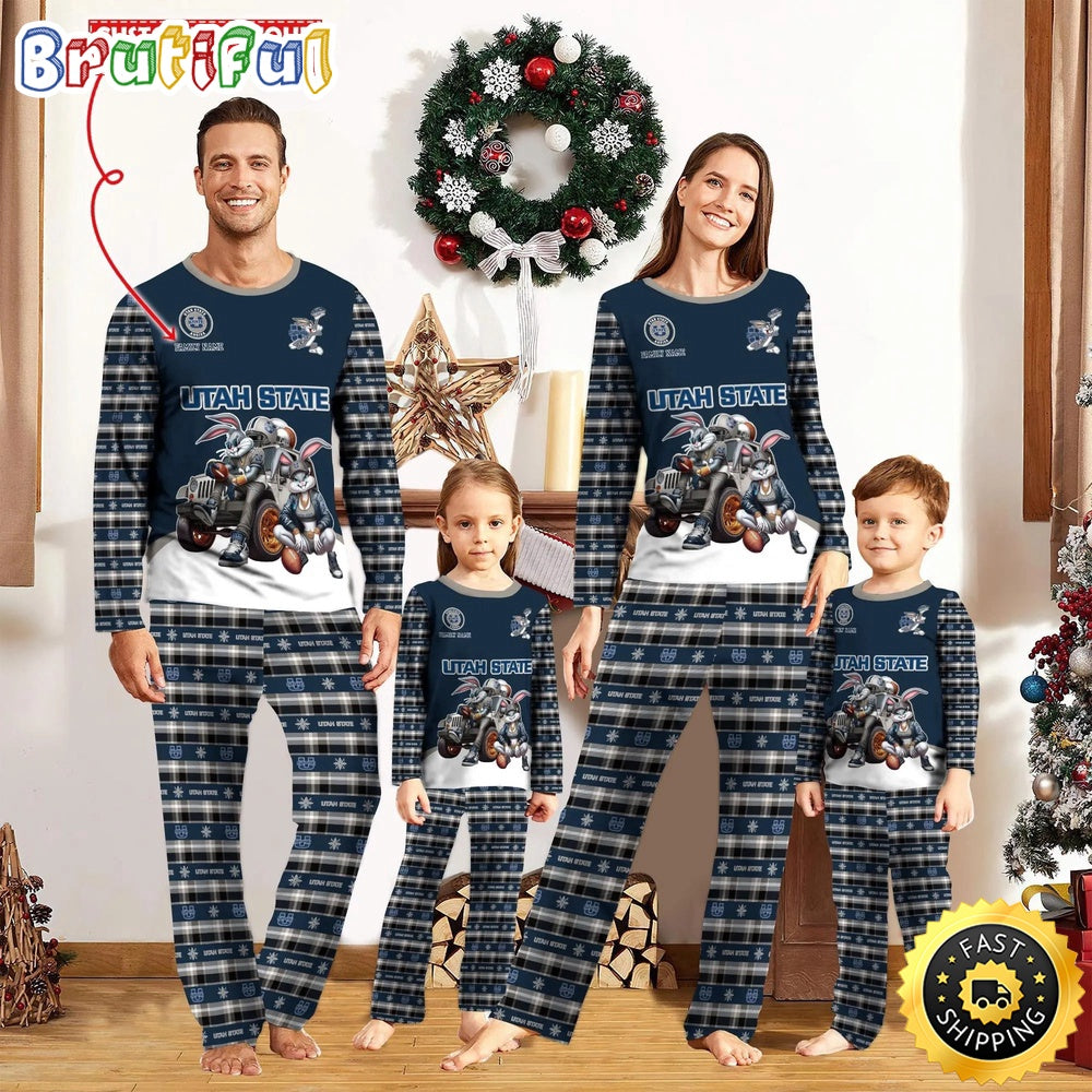 Personalized NCAA Utah State Aggies Pajamas For Family