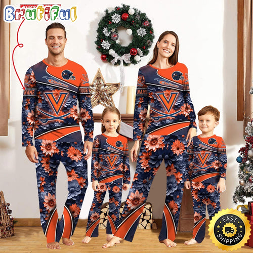 Personalized NCAA Virginia Cavaliers Pajamas For Family Pajamas Sport Fans