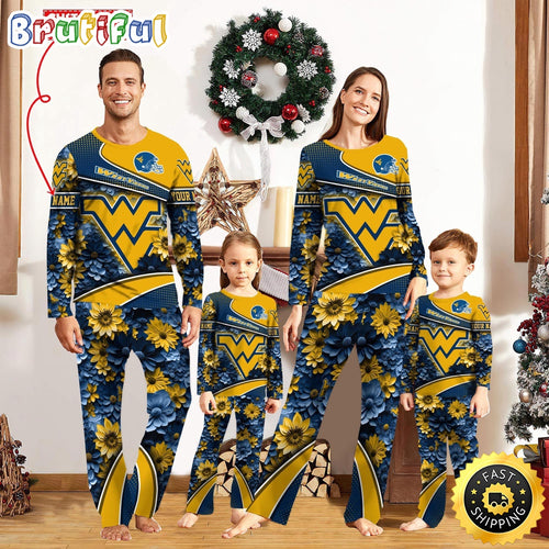 Personalized NCAA West Virginia Mountaineers Pajamas For Family Pajamas Sport Fans