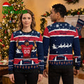 Personalized New England Patriots Football Player Custom Name And Number Ugly Christmas Sweater