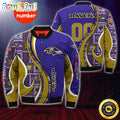 Personalized NFL Baltimore Ravens Bomber Jacket Urban Bomber Fashion