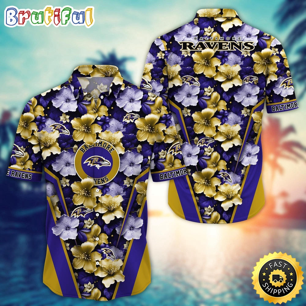Personalized NFL Baltimore Ravens Hawaiian Shirt New Arrivals Trending Aloha Shirt