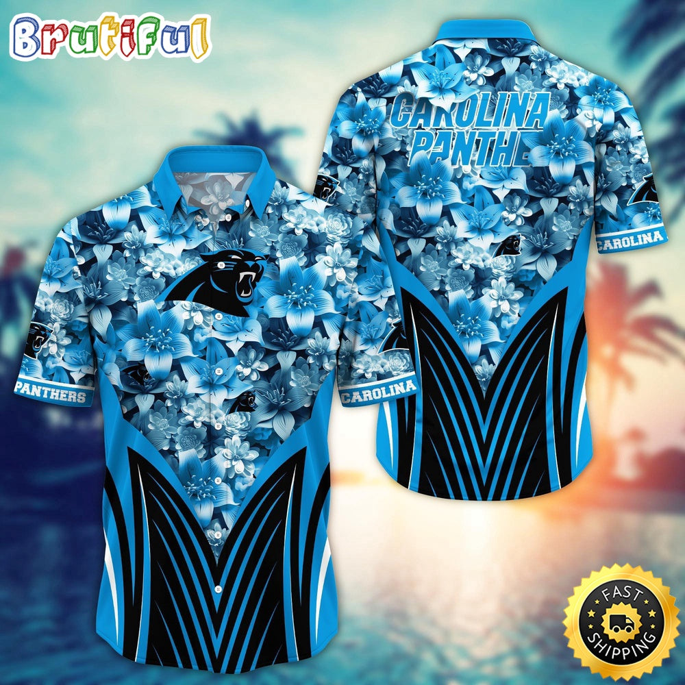 Personalized NFL Carolina Panthers Hawaiian Shirt Tropical Aloha Shirt