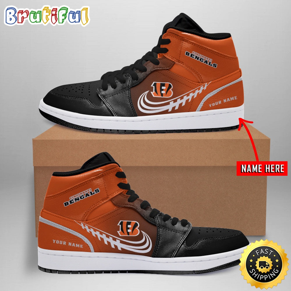 Personalized NFL Cincinnati Bengals Air Jordan 1 Shoes