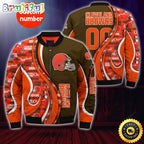 Personalized NFL Cleveland Browns Bomber Jacket Urban Bomber Fashion