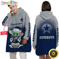 Personalized NFL Dallas Cowboys Blanket Hoodie Baby Yoda Lover Unisex Hoodie