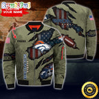 Personalized NFL Denver Broncos Bomber Jacket Iconic Bomber Look