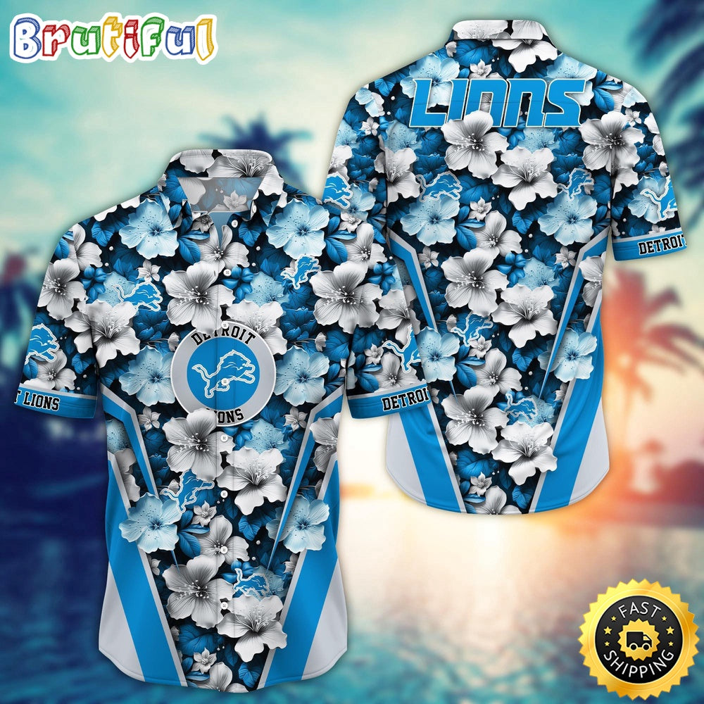 Personalized NFL Detroit Lions Hawaiian Shirt New Arrivals Trending Aloha Shirt