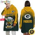 Personalized NFL Green Bay Packers Blanket Hoodie Baby Yoda Lover Unisex Hoodie
