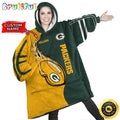 Personalized NFL Green Bay Packers Blanket Hoodie Unisex Hoodie For Football Fans