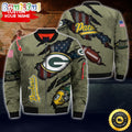 Personalized NFL Green Bay Packers Bomber Jacket Iconic Bomber Look