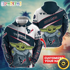 Personalized NFL Houston Texans Hoodie Baby Yoda All Over Print Hoodie