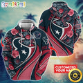 Personalized NFL Houston Texans Hoodie Flower Print 3D Hoodie