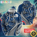 Personalized NFL Indianapolis Colts Hoodie Flower Print 3D Hoodie