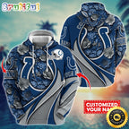 Personalized NFL Indianapolis Colts Hoodie Flower Print 3D Hoodie