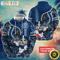Personalized NFL Indianapolis Colts Hoodie Mickey Mouse Flower 3D Print Hoodie
