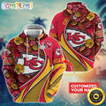 Personalized NFL Kansas City Chiefs Hoodie Flower Print 3D Hoodie