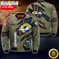 Personalized NFL Los Angeles Rams Bomber Jacket Iconic Bomber Look
