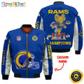 Personalized NFL Los Angeles Rams Vintage Mascot Super Bowl LVI Champions Bomber Jacket
