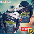 Personalized NFL New England Patriots Hoodie Baby Yoda All Over Print Hoodie
