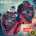 Personalized NFL New England Patriots Hoodie Flower Print 3D Hoodie