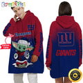 Personalized NFL New York Giants Blanket Hoodie Baby Yoda Lover Unisex Hoodie